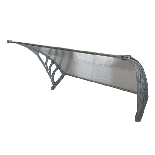 Window Awning Door Canopy 39"x31.5" Patio Rain Shelter Cover, Polycarbonate Outdoor UV Protection K4324