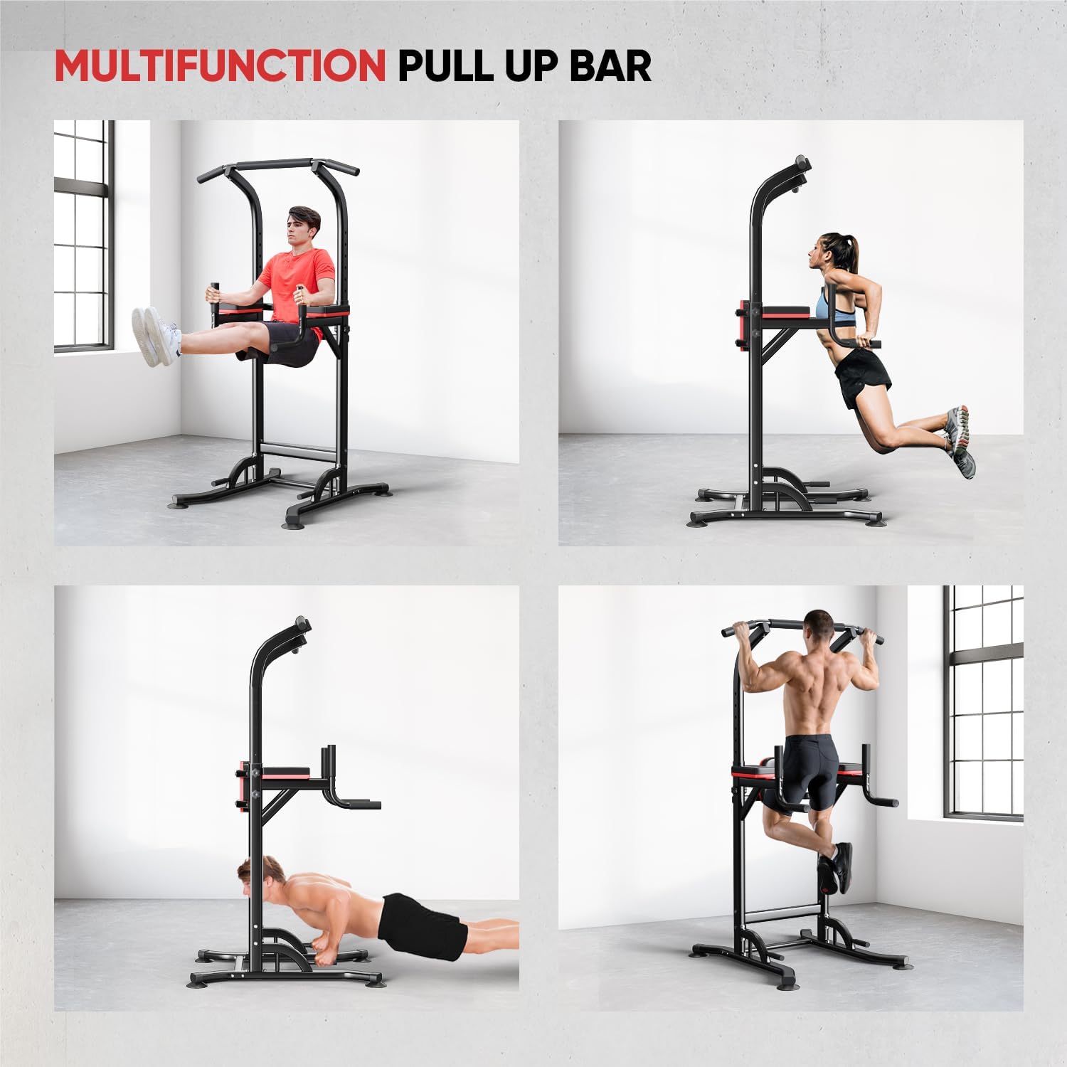 Pull Up Bar Station for Home Gym Strength Training R4561