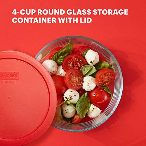 Glass Food Storage Container with BPA-Free Lids, 3 Cup A271