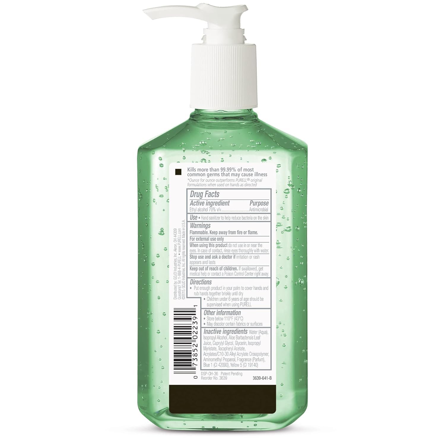 Hand Sanitizer Soothing Gel, Fresh Scent, 12 fl oz Pump Bottle, Pack of 12 R181565