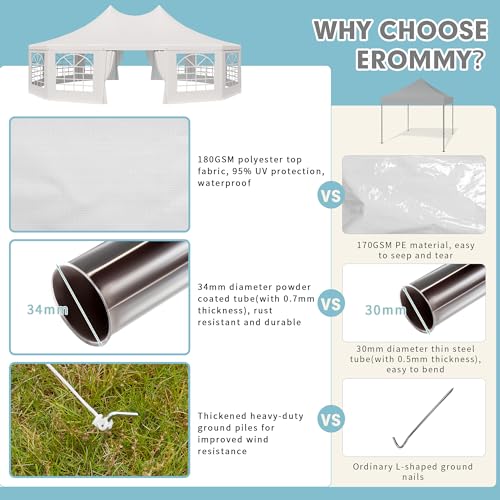 White Wedding Tent 29x23ft with Removable Sidewalls M73038