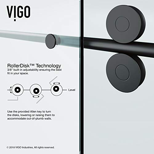 Frameless Sliding Rectangle Tub Door, 56-60 in. W x 65.5 in. H, Matte Black N1197
