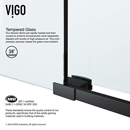 Frameless Sliding Rectangle Tub Door, 56-60 in. W x 65.5 in. H, Matte Black N1197
