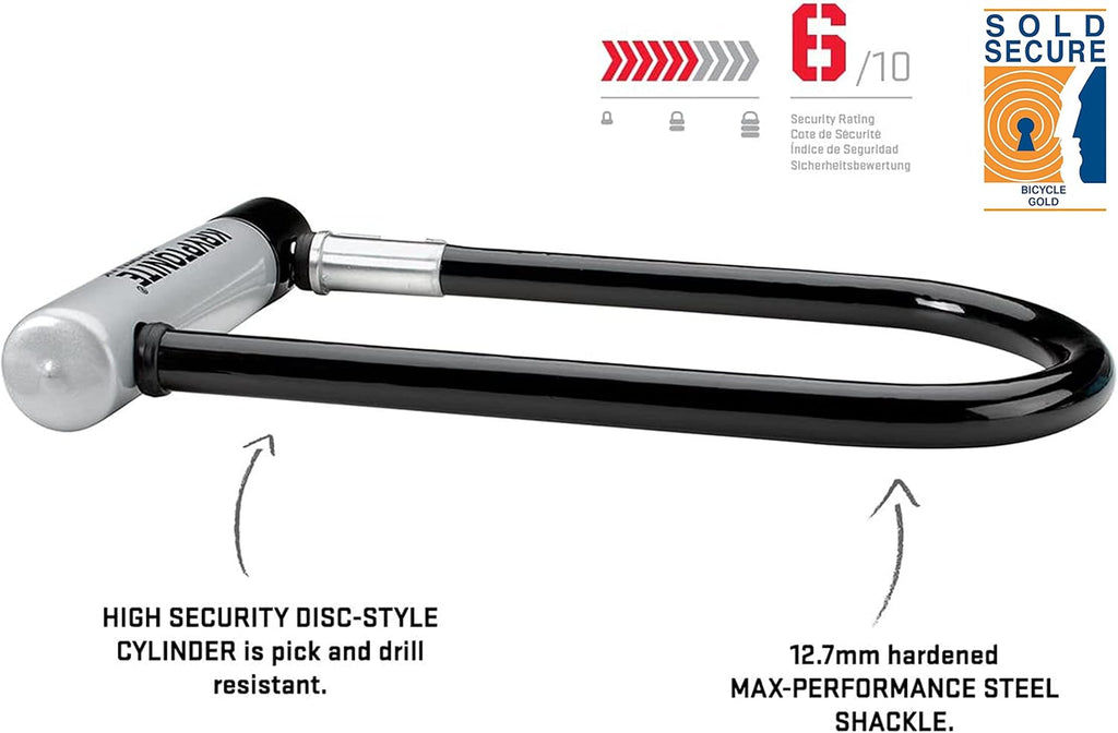 Heavy Duty Anti-Theft Bike U-Lock with Mounting Bracket and Keys G7070