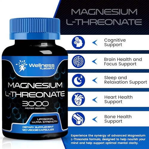 Magnesium L-Threonate Supplement Capsules, 3000mg, 120 Count G197075