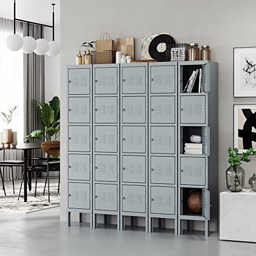 Metal Locker with Lock for Employees, Tall Steel Storage Cabinet O524