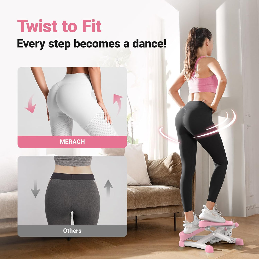 Mini Stepper with Resistance Bands for Full Body Workout Q172701