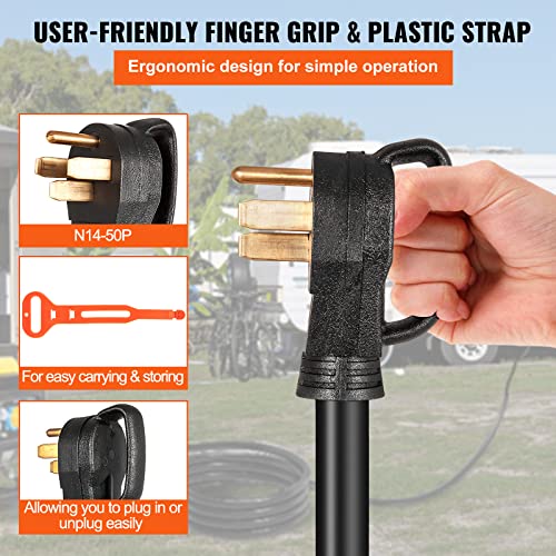 15 FT 50 Amp Generator Extension Cord NEMA 14-50P to SS2-50R & CS6364 G509