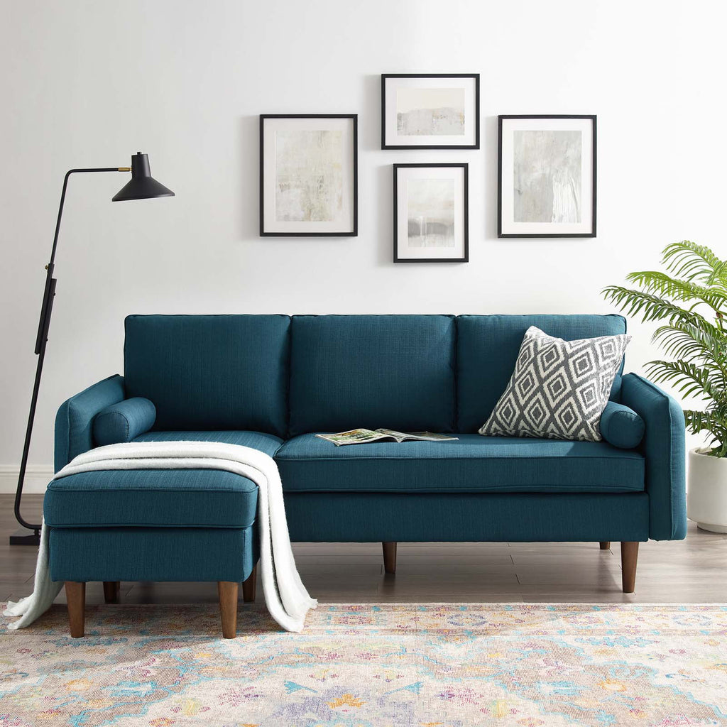 Navy Blue Fabric Sectional Sofa Set for Living Room L590663