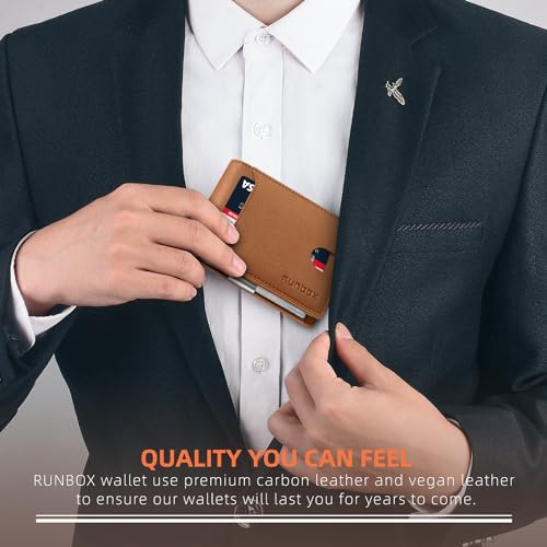 Slim Leather Money Clip Wallet for Men with RFID Blocking Y49448