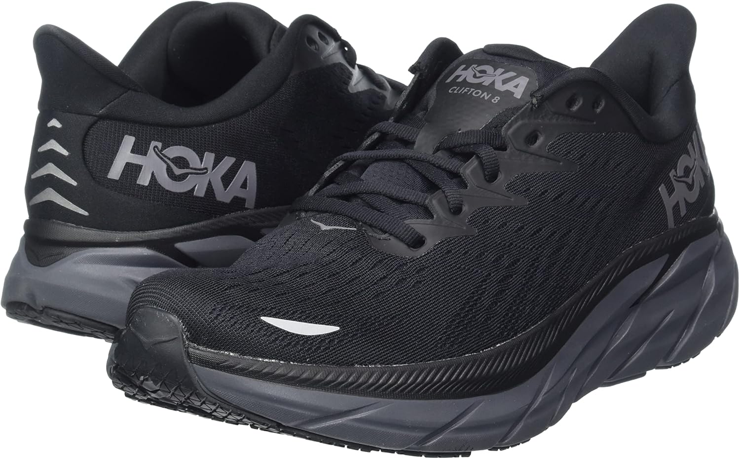 Men's Clifton Running Shoes, Black D267