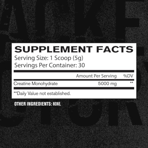 Creatine Monohydrate Powder, Unflavored, 85 Servings J7190