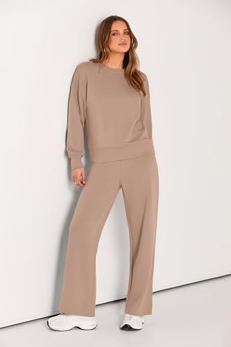 Women's 2 Piece Lounge Set Long Sleeve Tops and Pants S2586