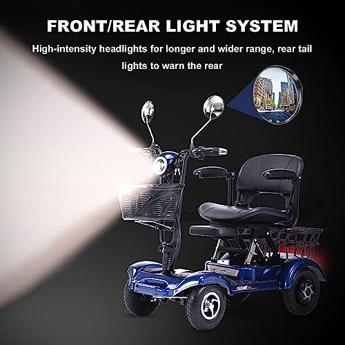 Folding Mobility Scooter for Adults with Lights, Compact Travel Scooter F728