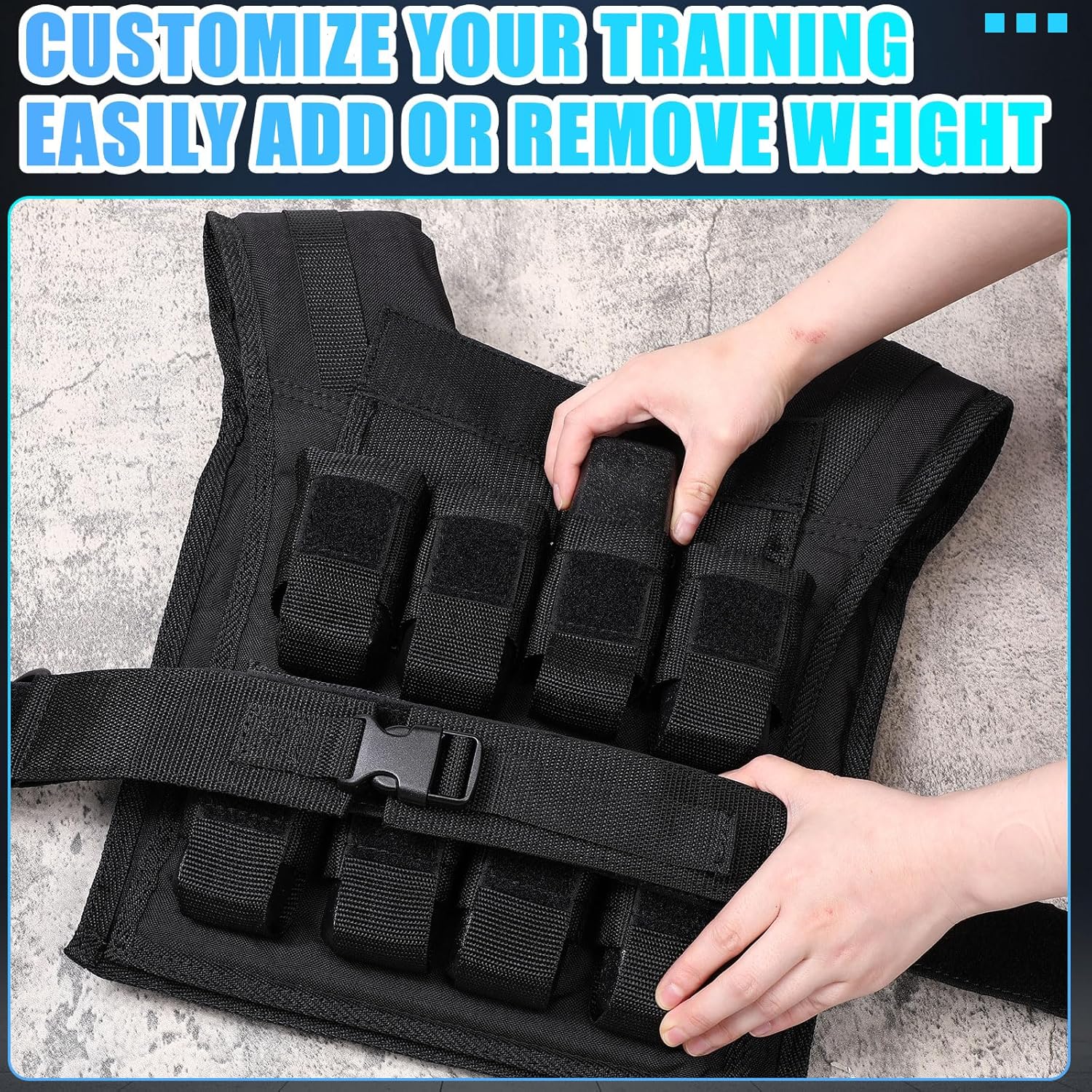 Adjustable Weighted Vest for Men with Iron Weights C9424