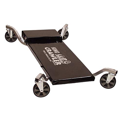 Traxion 1-200 King Crawler Rolling Automotive Mechanic Creeper W/All-Terrain 5" Casters,Black