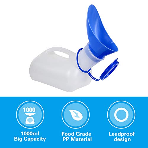 Portable Urinal with Sealed Lid and Funnel for Camping Travel S847637
