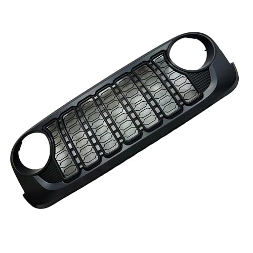 Front Grille Grid Guard with Camera Hole for Jeep Wrangler JL 2018-2024 Gladiator ABS Blackout F8790