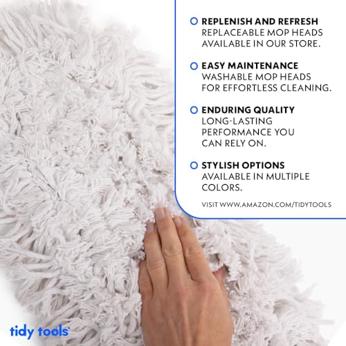 Commercial Dust Mop for Hardwood Floors, Cotton Reusable Head with Wooden Handle Z199