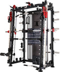 Altas Strength Home Gym Equipment Smith Machine with Pulley System Gym Squat Rack Pull Up Bar Upper Body Strength Training Leg Developer Light Commercial Fitness Equipment Included Accessories 3000Y