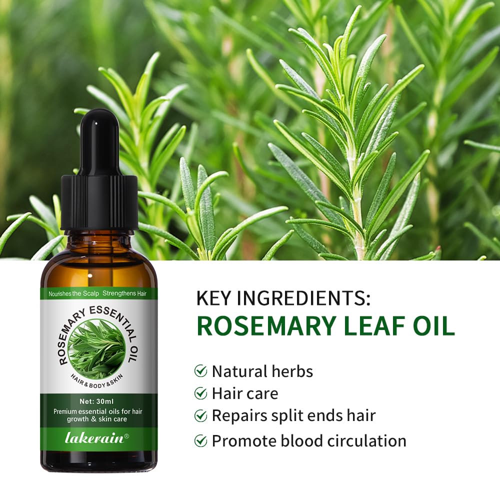 Rosemary Oil for Hair Growth, 100% Pure Natural L348