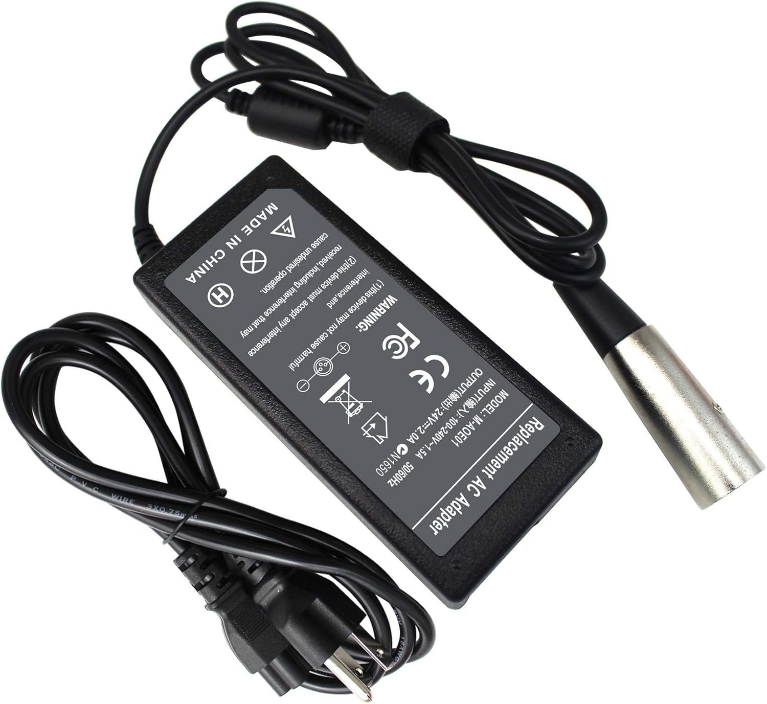 24V 2A 3-Pin XLR Scooter Battery Charger P8792