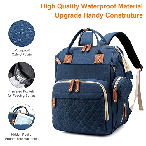 Waterproof 3 in 1 Diaper Backpack with Foldable Changing Pad, Grey G6485