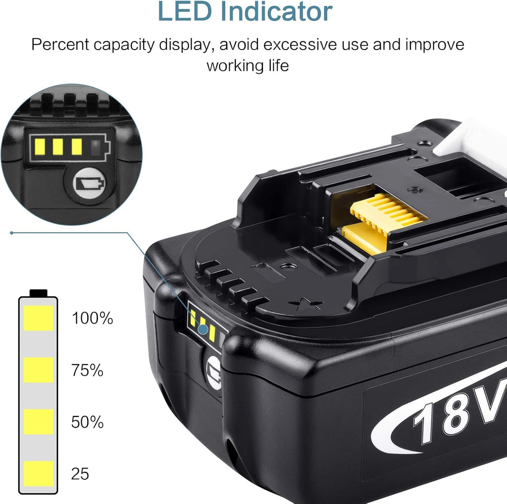 18V 6000mAh Lithium Battery Replacement with LED Indicator N8922