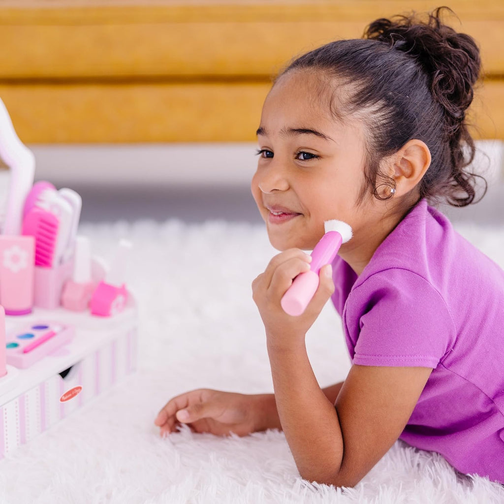 Wooden Beauty Salon Play Set with Vanity and Accessories L2162