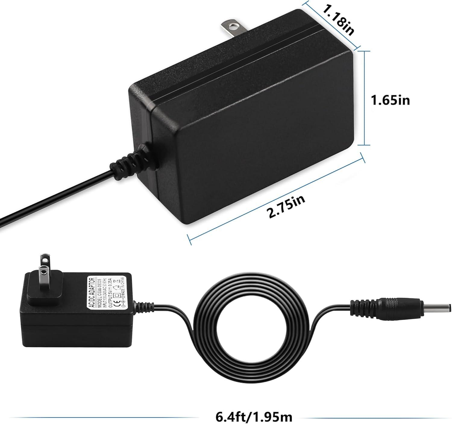 Charging Cord for Electric Shaver and Beard Trimmer, 6.4ft A93459