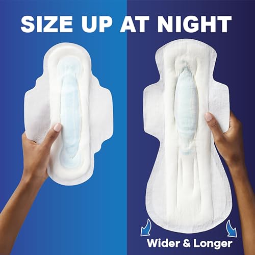 Maxi Pads for Women, Size 2 Long, Super Absorbency, with Wings, Unscented, 60 Count B17912
