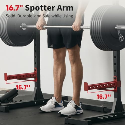 Adjustable Squat Rack with Pull-Up Bar for Home Gym C420161
