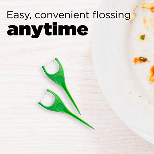 Angled Dental Floss Picks for Tight Teeth, Fresh Mint, 75 Count (4-Pack) G83797