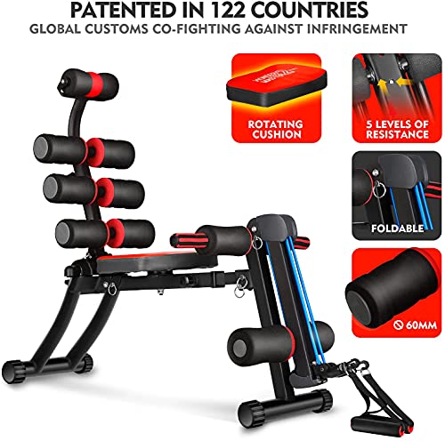 22-in-1 Core & Abdominal Workout Equipment, Foldable & Adjustable Rowing Machine for Home Gym T483