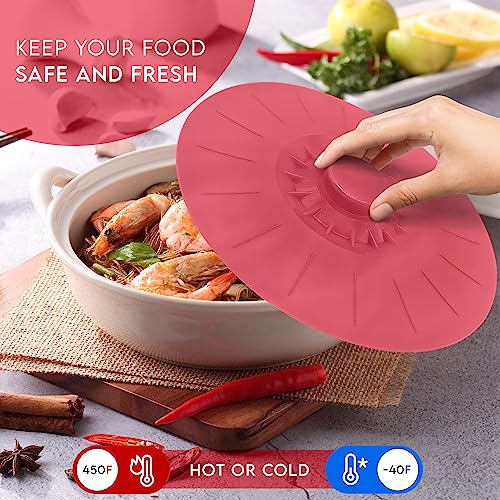 Silicone Bowl Lids Set of 5 Reusable Suction Covers Y70527
