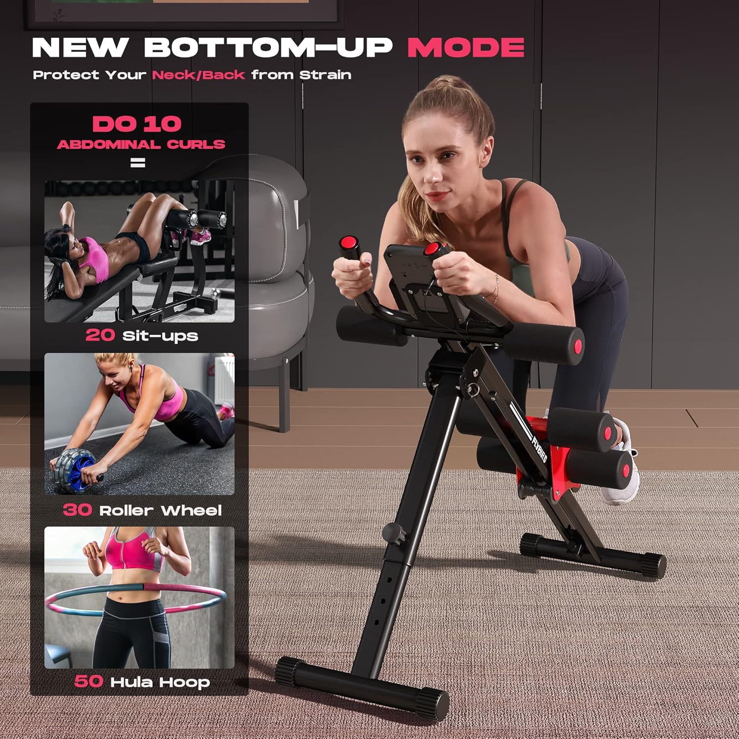 Adjustable Ab Machine for Home Gym Strength Training M212057