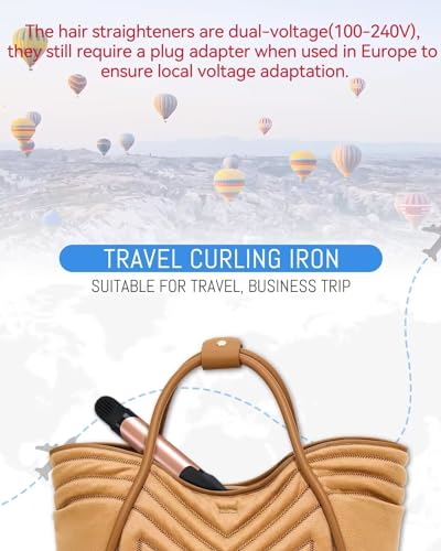 Travel Curling Iron, Dual Voltage Mini with Carry Bag S30666