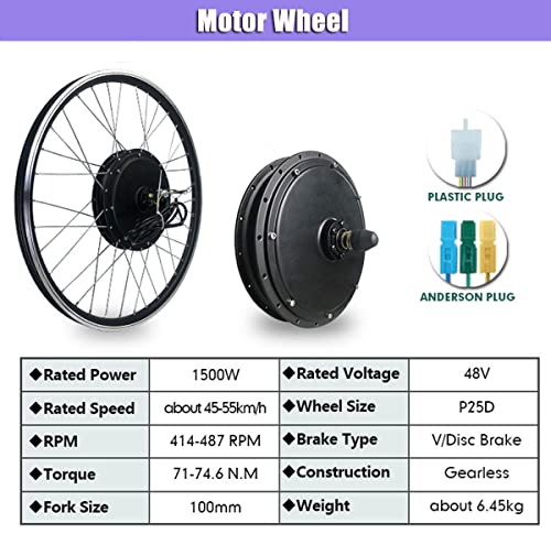 E-Bike Conversion Kit Front Hub Motor 48V 1000W with Display H56010