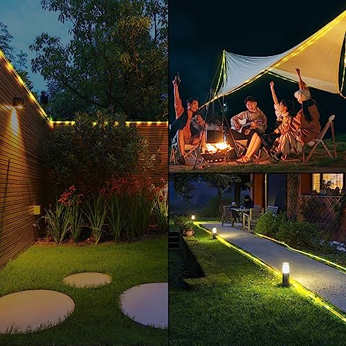 Solar Rope Lights Outdoor Waterproof 39FT 100LED Clear PVC Tube Fairy Lights J36737
