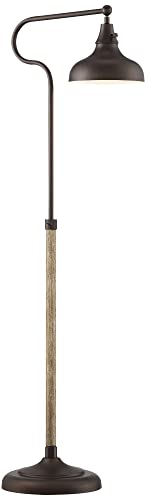 Rustic 57" Tall Pharmacy Floor Lamp with Adjustable Dome Shade M481