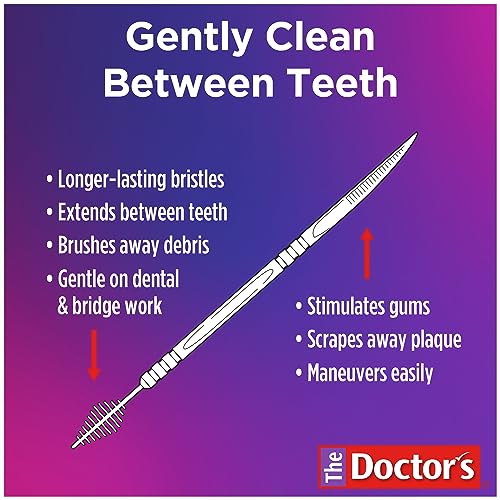 Interdental Brushes and Dental Picks 2-in-1, 275 Toothpicks, 4 Pack P30652