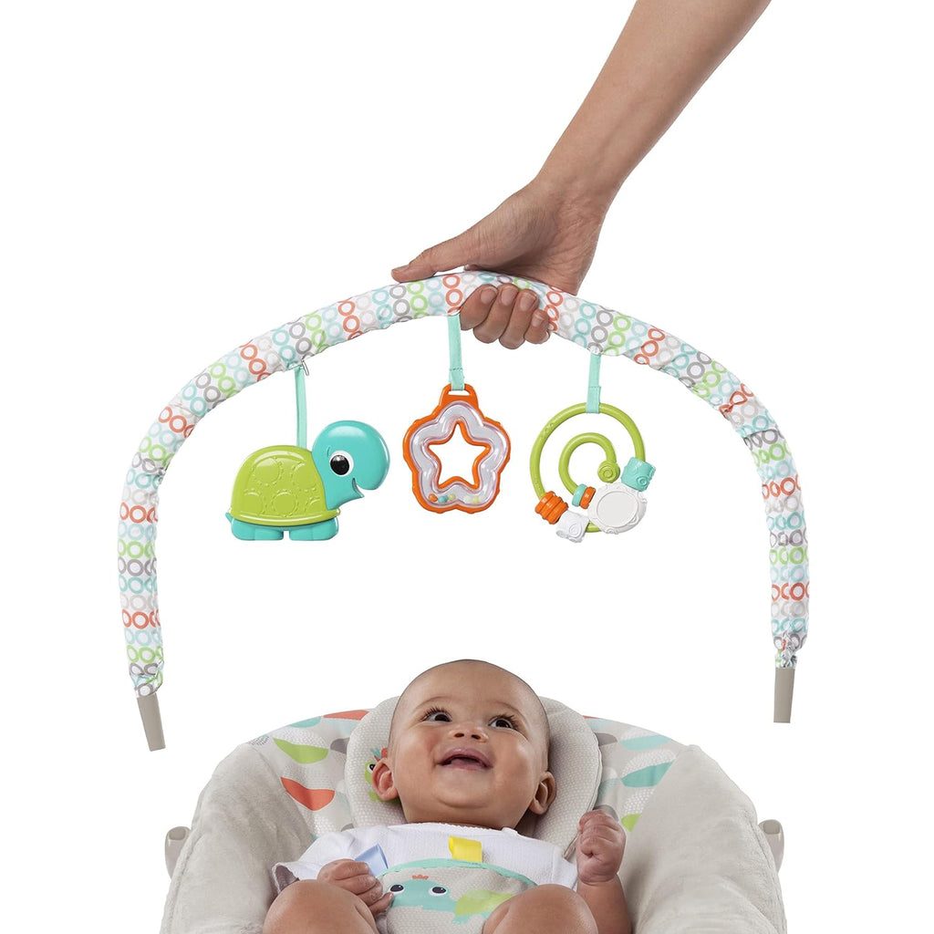 Baby Bouncer Soothing Vibrations Infant Seat with Toy Bar, 0-6 Months L689424