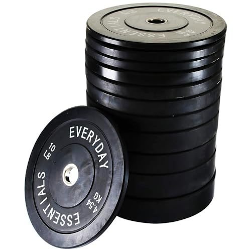 Black Olympic Bumper Plate Weight Plate with Steel Hub F12005