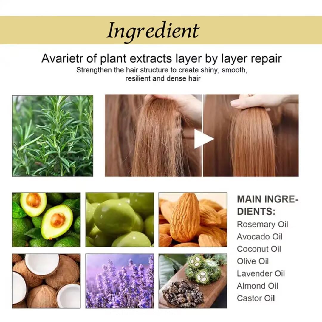 Rosemary and Parsley Seed Hair Growth Oil for Dry Scalp and Split Ends I952
