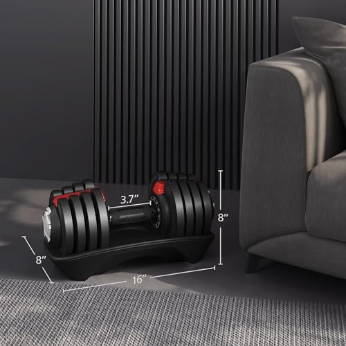 Adjustable Dumbbell Set with Anti-Slip Handle for Home Gym Strength Training H632151