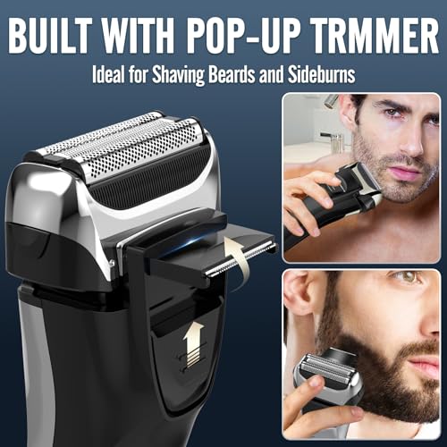 Rechargeable Electric Razor for Men with Beard Trimmer H73763