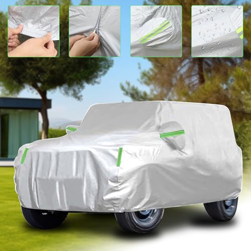 Car Cover for Jeep Gladiator JT 2020-2024, Waterproof 600D Oxford Fabric with Zipper Door K42360