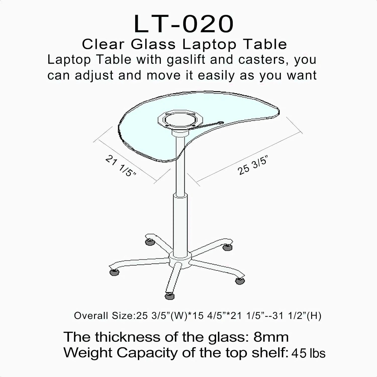 Oval Credenza Desk, Height Adjustable B216