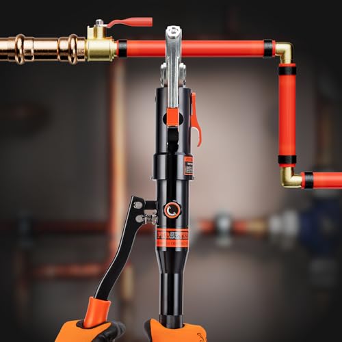 Copper Pipe Crimping Tool with 1/2, 3/4, 1 Inch Jaws H8985
