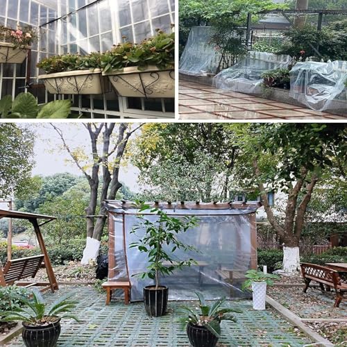 7x7 FT Clear Waterproof PVC Tarpaulin for Garden Pavilion O806516